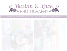 Tablet Screenshot of burlapandlacephoto.com